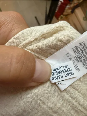Aerie Beige Gauzy Cover Up Shirt thumbnail 5