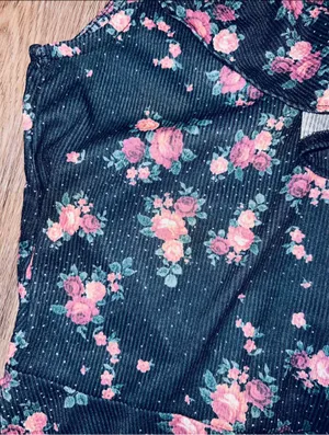 Luna Moon Women’s Floral Peplum Juniors Top Size 1XL NWT *Fits Smaller* thumbnail 5