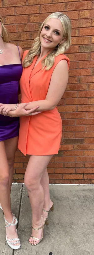 Orange Blazer Romper thumbnail 1