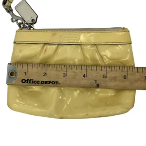 Coach Yellow Patent Leather Signature Print Wristlet thumbnail 8