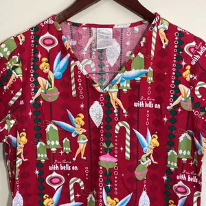 Disney Tinkerbell Women’s Scrub Top Size XS thumbnail 2