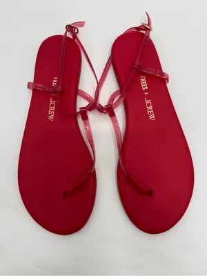 Limited-edition TKEES X J.Crew jelly sandals Vintage Red thumbnail 3