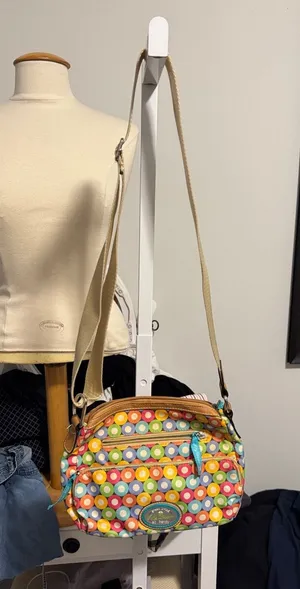 Lily Bloom Multi-Colored Polka Dot Crossbody Bag thumbnail 1