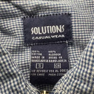 VTG 90s Blue Gingham Vest Zip Up 100% Cotton‎ Womens XS/S Cottagecore Cropped thumbnail 5