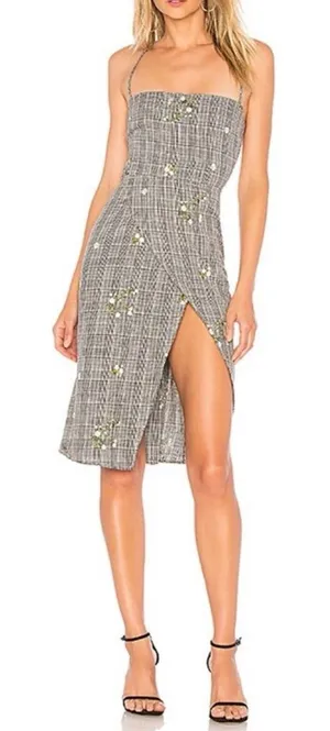 Revolve Mila Dress in Grey Plaid MAJORELLE thumbnail 1