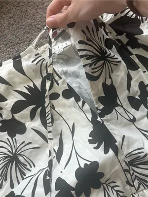 Nordstrom Black & White Floral Mini Dress thumbnail 3