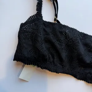 Aerie NWT Lace Mesh Bralette Bra Black Size Small S NEW thumbnail 2