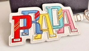 Prada Saffiano Leather Logo Trick Bag Charm thumbnail 1