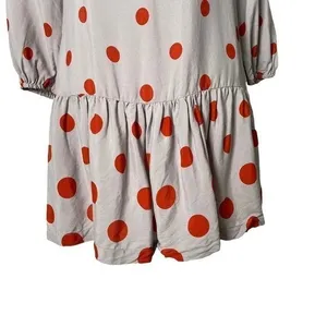 Anthropologie Retro Mod Twee Drop Waist Ruffle Hem Polka Dot Mini Dress Size 4 thumbnail 11