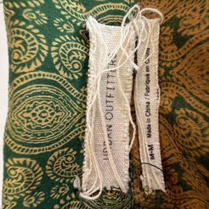 Urban Outfitters medium satin 70's retro disco willow tie green 60's party thumbnail 12