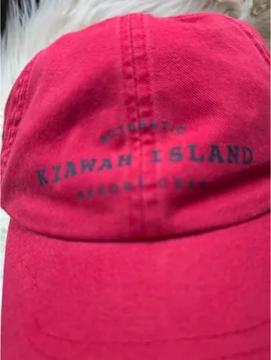 Kiawah Island Red Baseball Cap with Adjustable Strap thumbnail 3