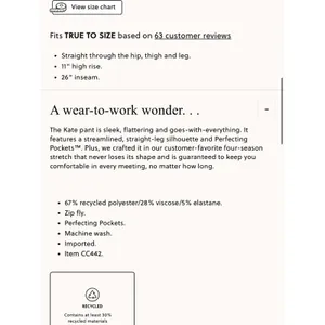 J.Crew Petite Kate straight-leg pant in four-season stretch thumbnail 3