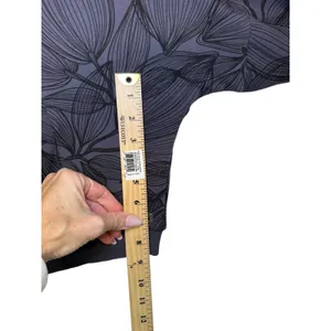 Buff Bunny Collection Cropped Zip Up Hoodie Charcoal Leaf Print Athleisure‎ M thumbnail 15
