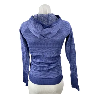 Lululemon Rest Less Women's Blue Hoodie Hooded Long Sleeve Sweatshirt Top Sz 12 thumbnail 4