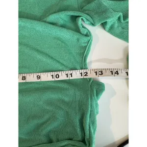 Dramatic Cowl-Neck Draped Back Maxi Dress Medium Green Long Sleeve Formal Sexy thumbnail 11