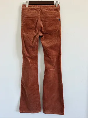 Pilcro The Icon Corduroy Flare Pants Size 25 Rust Brown Anthropologie thumbnail 2