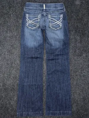 Ariat Mid Rise Entwined Trouser Jeans Marine Women’s 28 R 10025302 EUC thumbnail 3