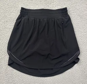Lululemon Hotty Hot Skirt Skort High Rise Black Athletic Tennis Women's 4 Tall thumbnail 1