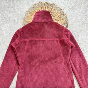 Patagonia Re-Tool Burgundy Fuzzy Fleece 3/4 Snap-T Pullover Jacket Size XS thumbnail 5