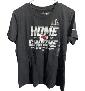 Nike Womens‎ Large Super Bowl LVIII Kansas City Chiefs Black Tee thumbnail 1