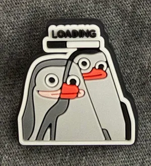 “Loading” Penguin rubber Pin Black thumbnail 1