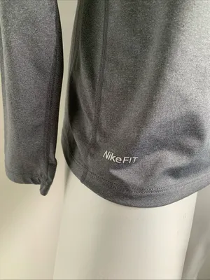 Nike Pro size Large fitted long sleeve gray compression shirt thumbnail 4