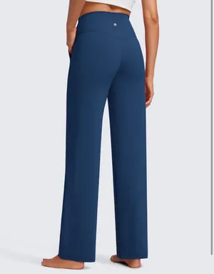 CRZ YOGA Womens Butterluxe High Waist Wide Leg Pants with Pockets 31" - Buttery Soft Comfy Casual Yoga Lounge thumbnail 2