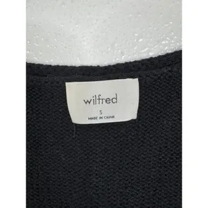 Wilfred Aritzia Black Knit V-Neck Cropped Sweater Vest Wool Cotton Blend Small thumbnail 3