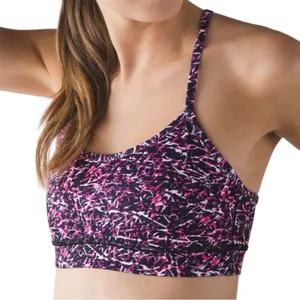 Lululemon Flow Y Bra IV Mini Ripple Boom Juice Multi / White thumbnail 1