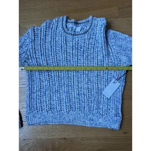 Duffy Loose Knit Pointelle Open Stitch Knitted Sweater Cotton Size M thumbnail 8