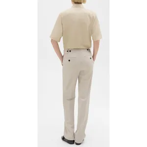 Theory Adjustable Wool Gabardine Pant in Aged flax size 0 thumbnail 7