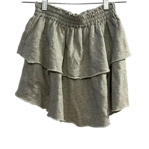 Aerie Women's XS Gray Tiered Ruffle Mini Skirt‎ thumbnail 4