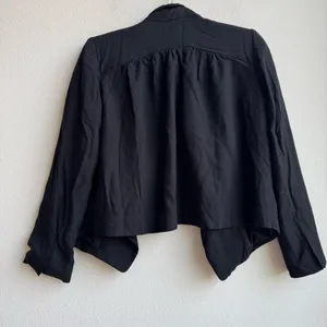 ✨$5/$25 Club Monaco Drape Black Open Zipper Blazer Career Office Size Small thumbnail 5