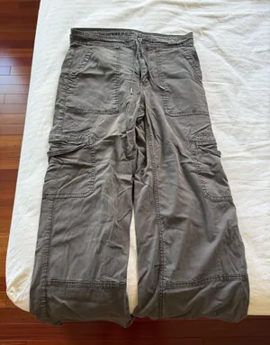 American Eagle Dreamy Drape Stretch Super High-Waisted Baggy Wide-Leg Pant thumbnail 2