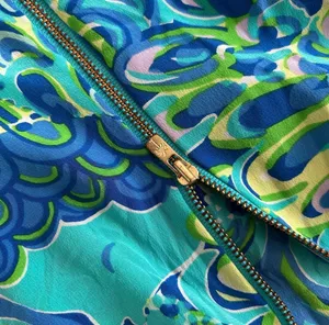 Lilly Pulitzer Silk Aerial Sea Blue Lagoon Blouse Sleeveless Top thumbnail 6
