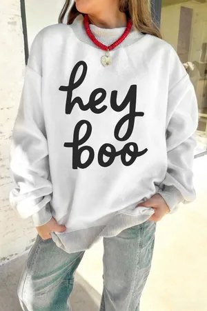 Reversible Halloween Graphic Mock Neck Tunic Sweatshirt thumbnail 1
