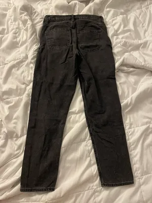 American Eagle Regular Waist Straight Jeans Black thumbnail 5