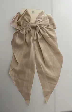 A New Day Cream Hair Bow thumbnail 1