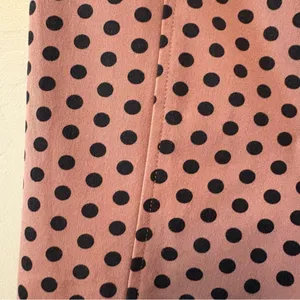 Ann Taylor LOFT mauve pink pencil skirt with black polka dots size 2 thumbnail 15