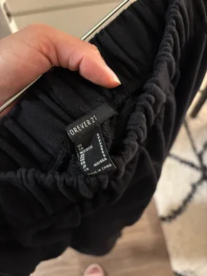 Forever 21 Black Wide-Leg Sweatpants thumbnail 4