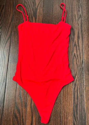 Aritzia Sunday Best Red Bodysuit thumbnail 1