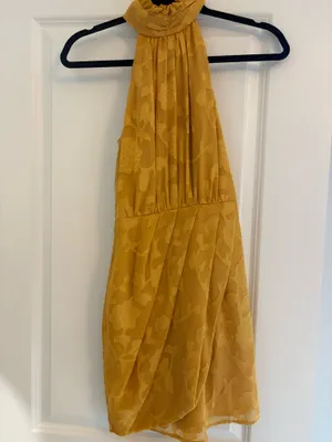 Lulus Yellow Halter Neck Dress thumbnail 2