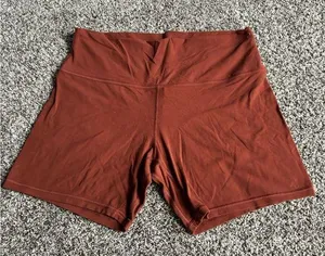 Lululemon Athletica Brown Athletic Shorts High-Rise Stretch thumbnail 1