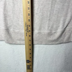 Athleta Heathered Beige Soft V-Neck Long Sleeve Sweatshirt Top Women's size L thumbnail 9