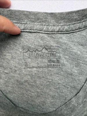 Patagonia size small slim fit Heather Gray live simply Short Sleeve Graphic Tee thumbnail 2