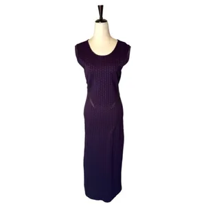 Opening Ceremony Dress Women‎ Large Purple Plum Cut Out Thalia Puckered Midi NWT thumbnail 3