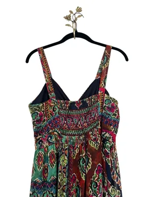 Signature Multicolor Tiered Maxi Dress Flowy Boho Resort Wear Summer Size 12 thumbnail 7