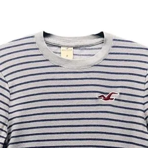 Y2K Waffle Knit Thermal‎ Top Gray Medium thumbnail 3