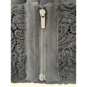 Guess By Marciano Halter Pushup Bustier Size 0 Black Lace Zip Back Pinup Corset thumbnail 6