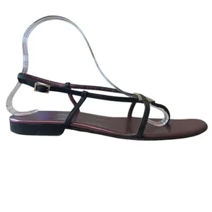Gucci Tom Ford Era Thong‎ Sandals Metallic Purple 7B thumbnail 2